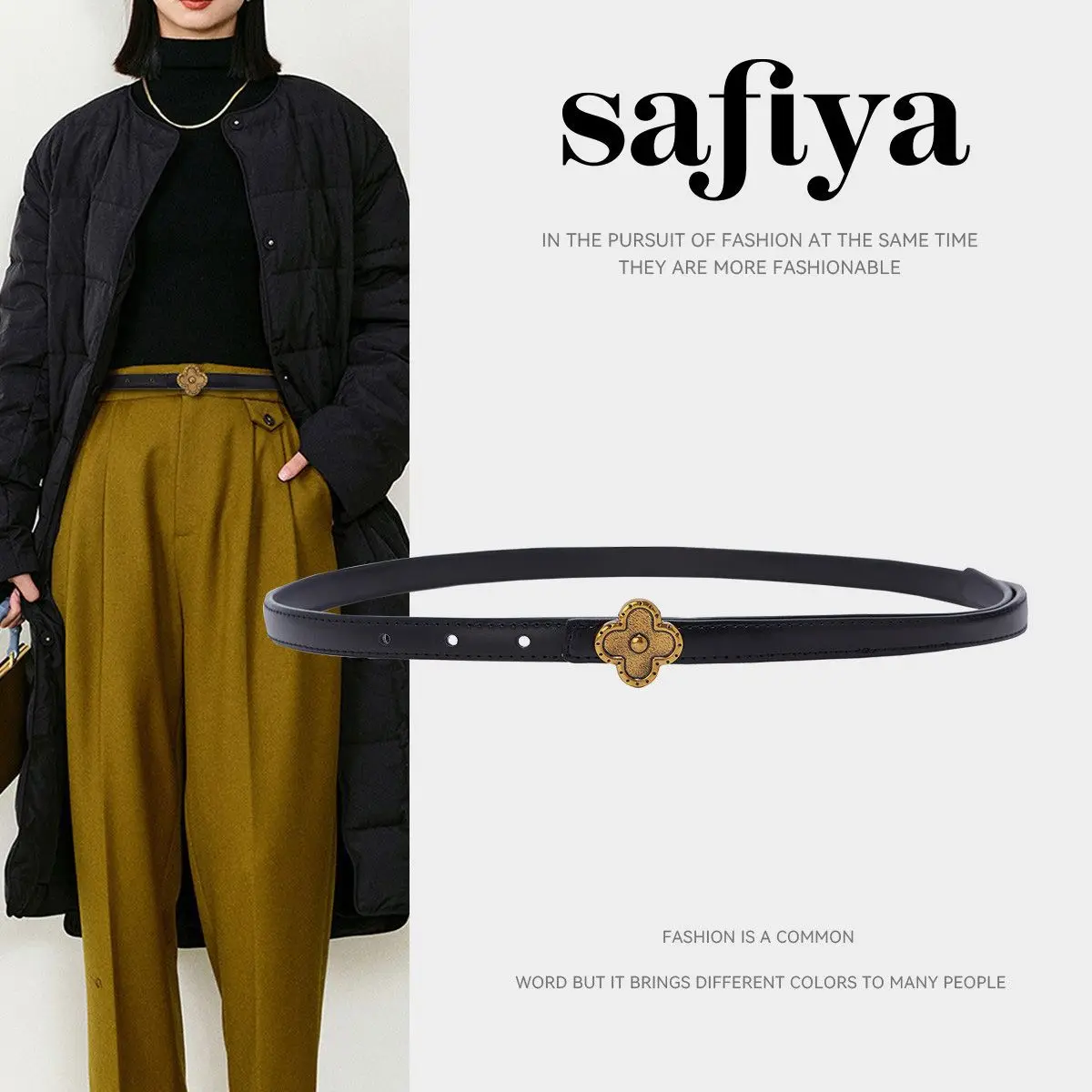 Leather thin women belts fashionable and versatileluxurious and luxurious belt dress women's  decorative belt for women