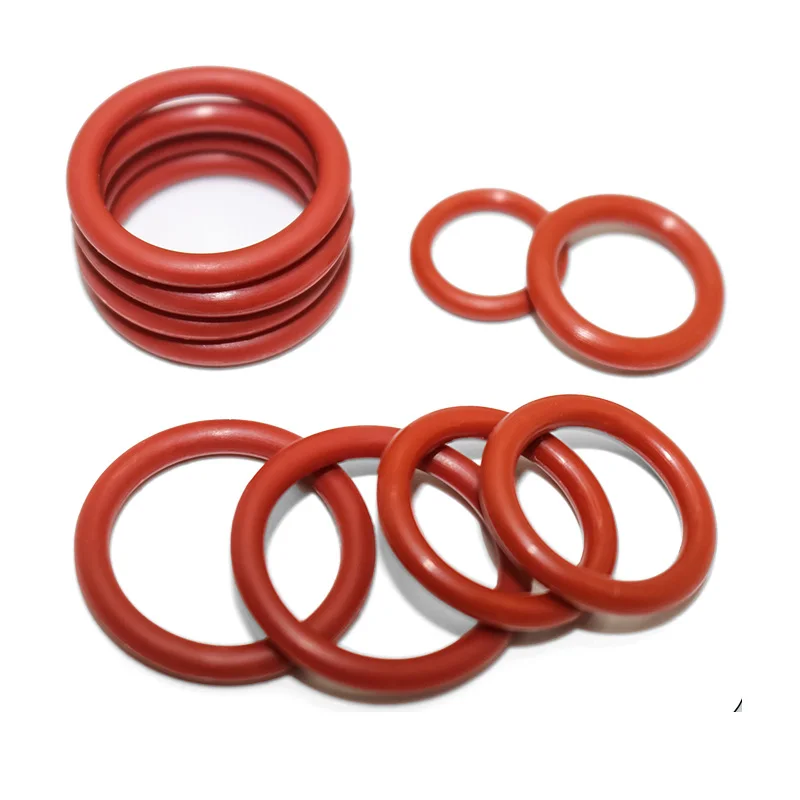 ID 60mm-580mm CS 7mm VMQ O-ring Large Size Silicone Rubber Red Sealing Heat-resistant Gasket Rubber Ring Heat-resistant