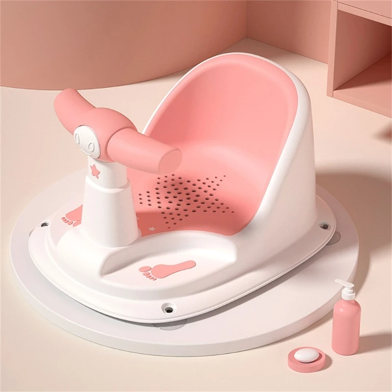 

Baby Bath Chair Infants Shower Supportive Comfortable Bathing Solution Strong Suction Cup Bathtub for Toddlers