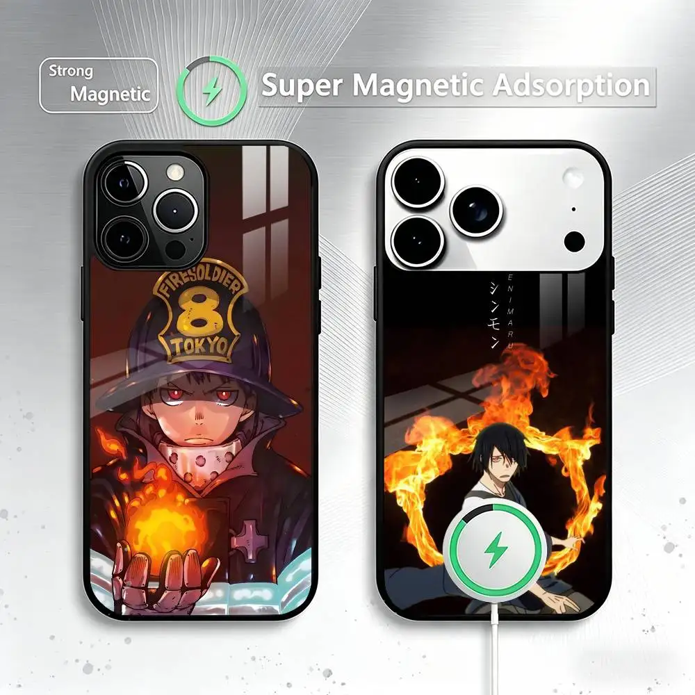 

F-Fire F-Force Anime Phone Case For iPhone17,16,15,14,13,12,11 Plus,Pro Allows magnetic wireless charging
