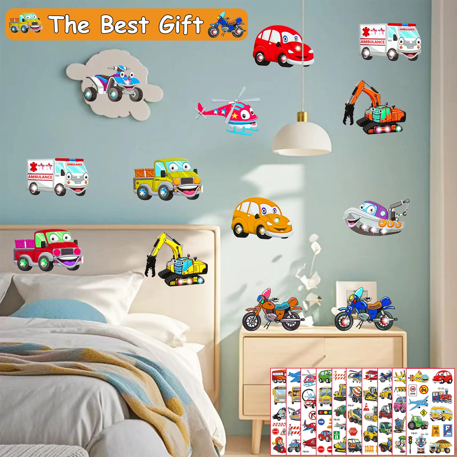 Conjunto de artesanato de 270 peças - Conjunto de transporte de madeira DIY, artesanato em madeira - artesanato criativo para festa de aniversário