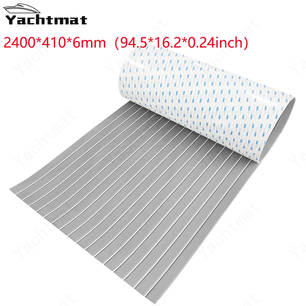 

Hjdeck 3M EVA Foam Mat Board Marine Flooring For Fishing Boat Kayak Yacht RV Swimming Pool Golf Cart Light Gray 94.5*16.2