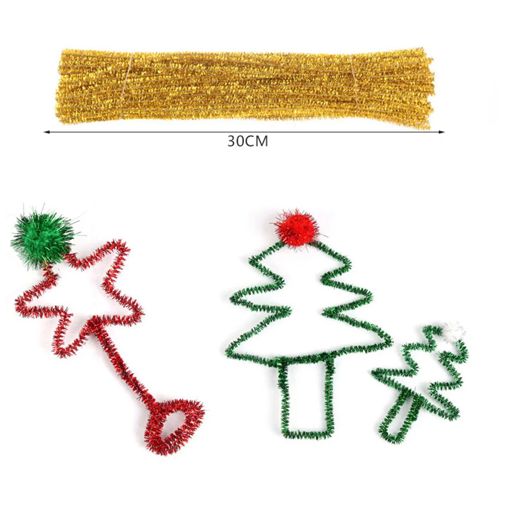 

400Pcs Glitter Wool Twisting Bars Bright Flexible Sticks for Children Imagination Development Hands-on Learning Educational Play