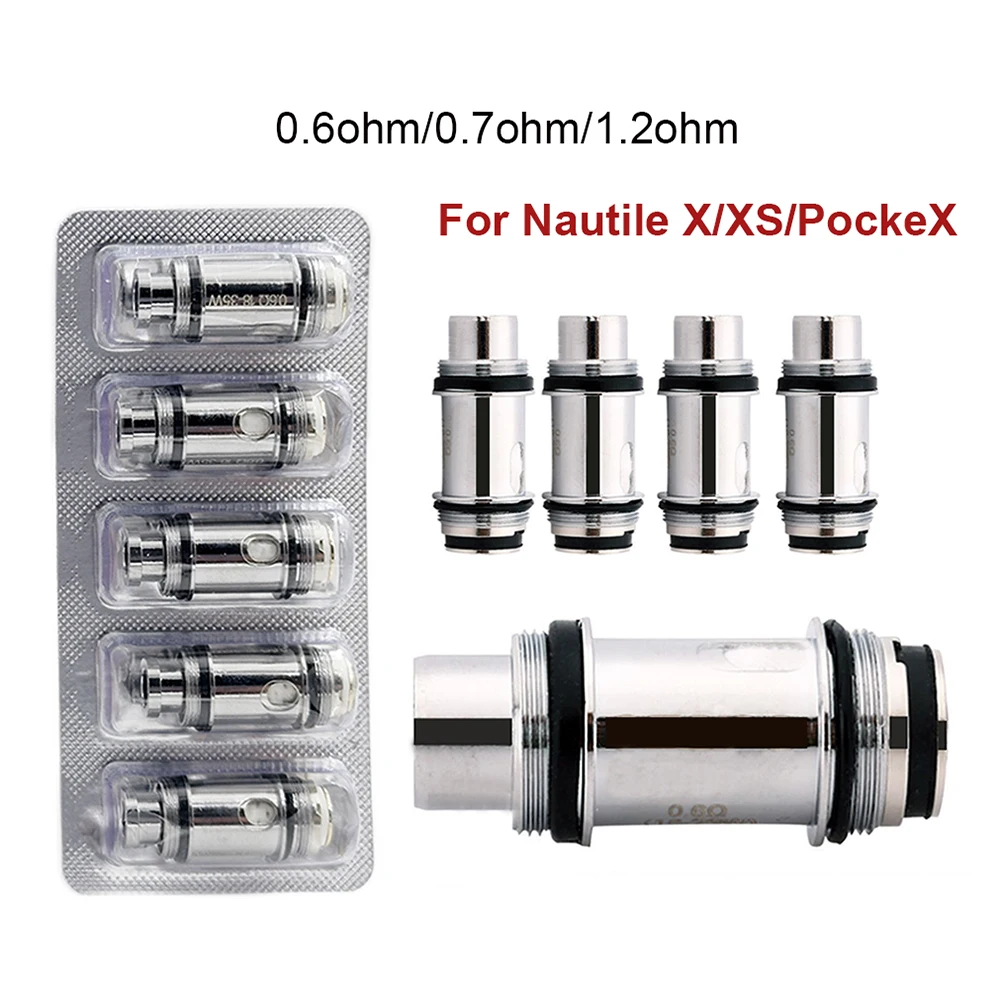 

5 шт. катушка PockeX 0,6 Ом, сетка 0,7 Ом, 1,2 Ом, U-Tech Core A1, катушки для карманного AIO Nautilus X Tank распылителя