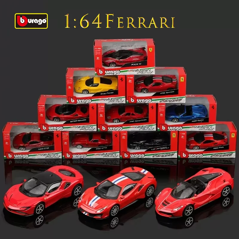 Bburago 1:64 Ferrari collectioni Laferrari 599 GTO F50 F40 458 Spider Speciale Enzo 488 GTB SF90 Stradale Alloy Car Model Toys