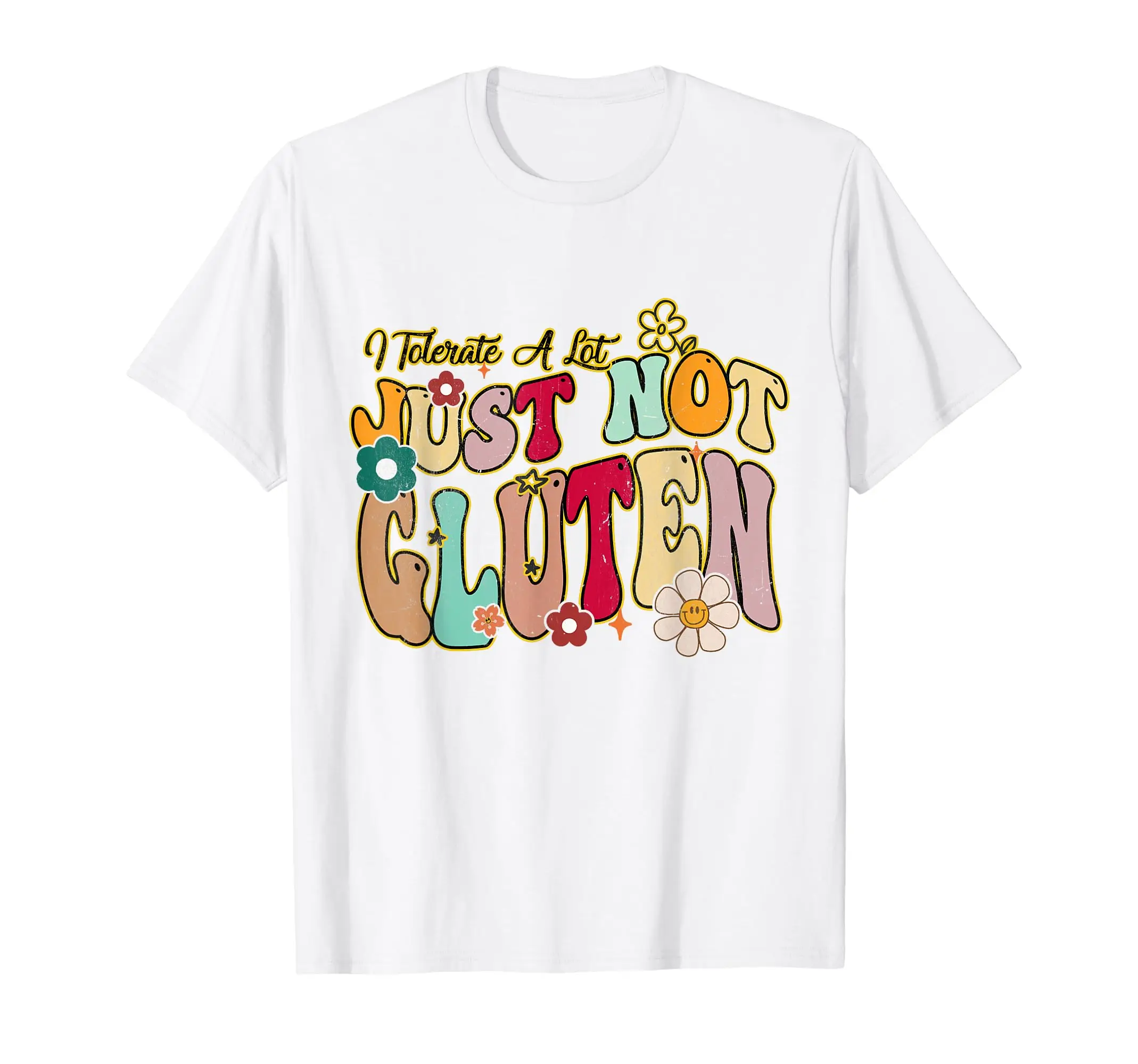 

Just Not Gluten T-Shirt for Men Short Sleeve Cotton Daily Travel Summer Breathable Round Neck Sports Fashion Tops