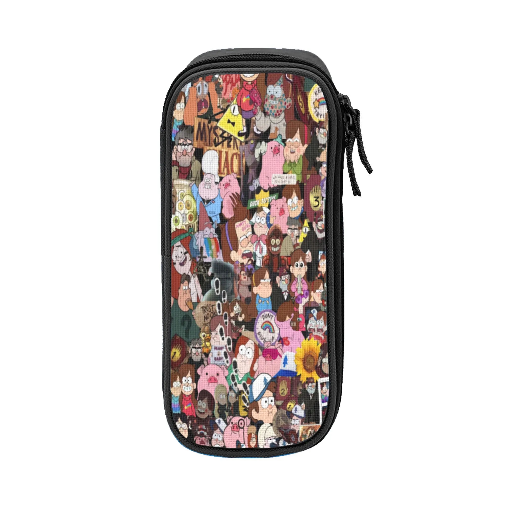 Gravitys Falls Pencil Case Double Layer Large-capacity For School  Pencil Case Stationery Suprise Gift