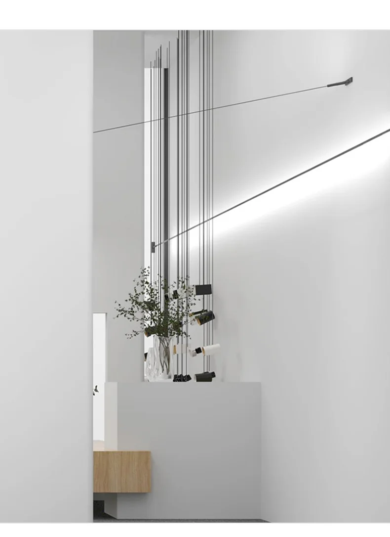 Minimalist LED Strips Lamp Skyline Corridor Ceiling Light Living Room Wall Lamp Long Line Decor Bedroom Nordic Home Lighting