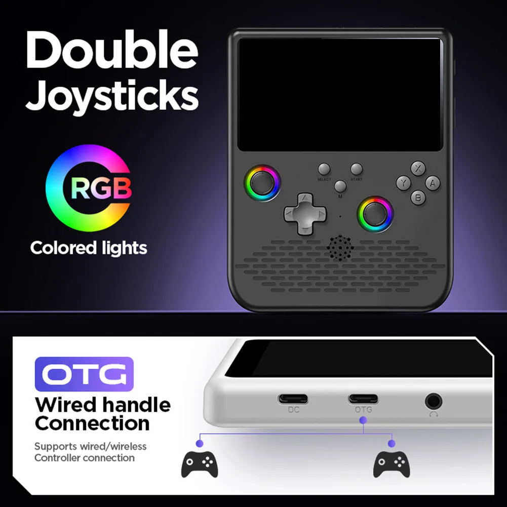 Handheld Game Console H5 64G 5.0 Inch IPS Screen Nostalgic Mini For Arcade Handheld Console With RGB Atmosphere Light