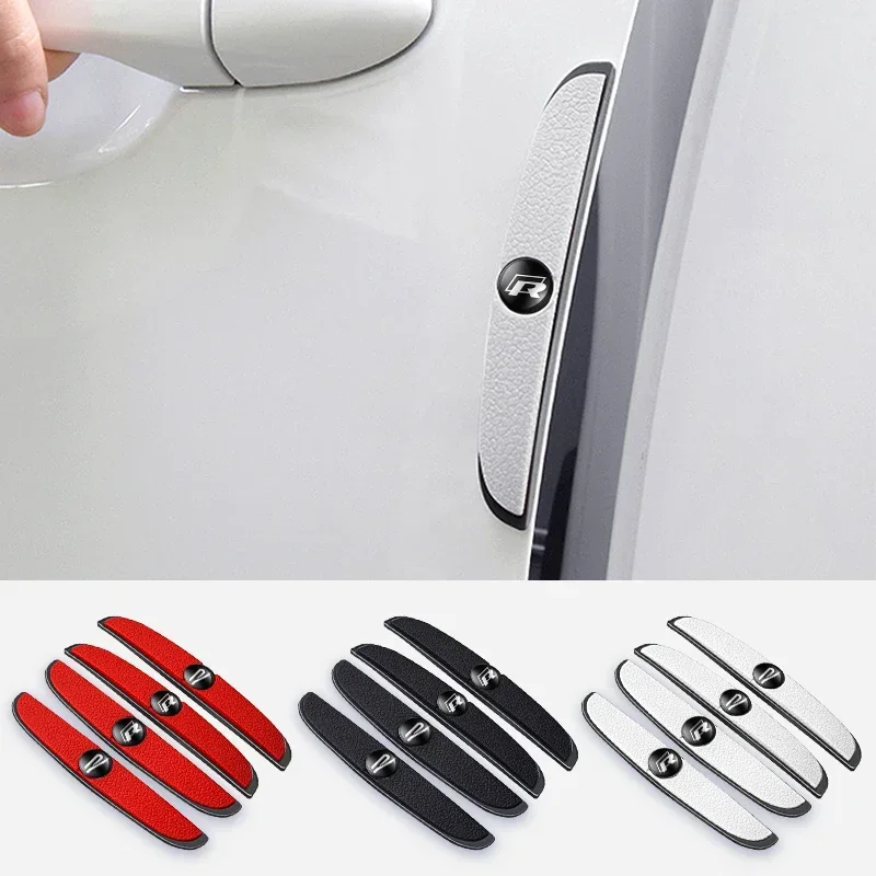 

4PCS Car Rearview Mirror Door Protective Sticker Protection Strip For VW Volkswagen GTI R Rline Golf Beetle Passat Sharan Jetta
