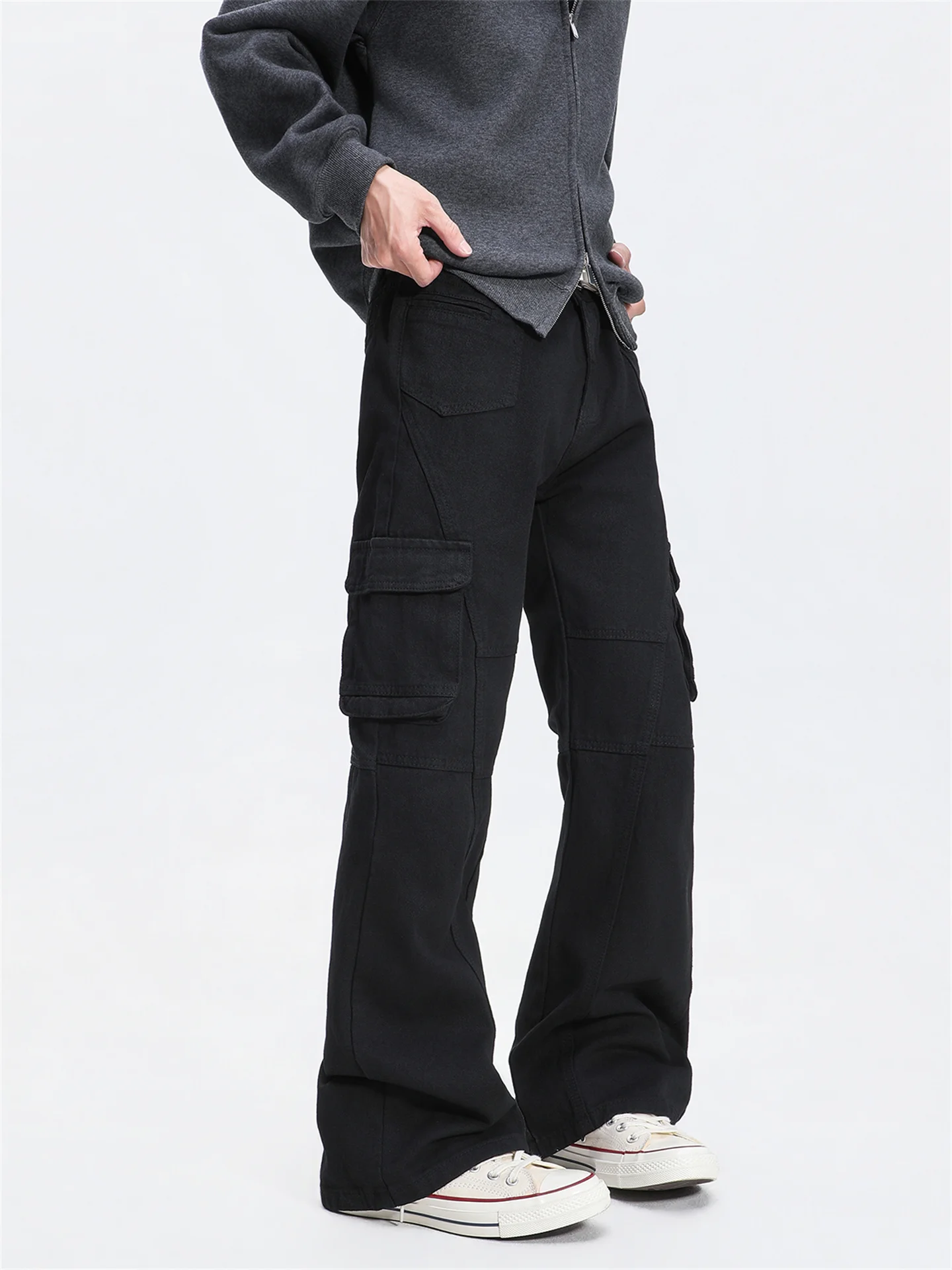 

Американские ретро-джинсы в камуфляжном стиле для мужчин: прямые, зауженные, расклешенные, повседневные брюки в уличном стиле