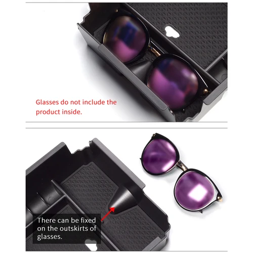 Imagen 2 del producto Bandeja organizadora para consola central Ford Ranger 2019 2020 2021-2025, caja de almacenamiento con reposabrazos, caja de almacenamiento en capas, accesorios interiores