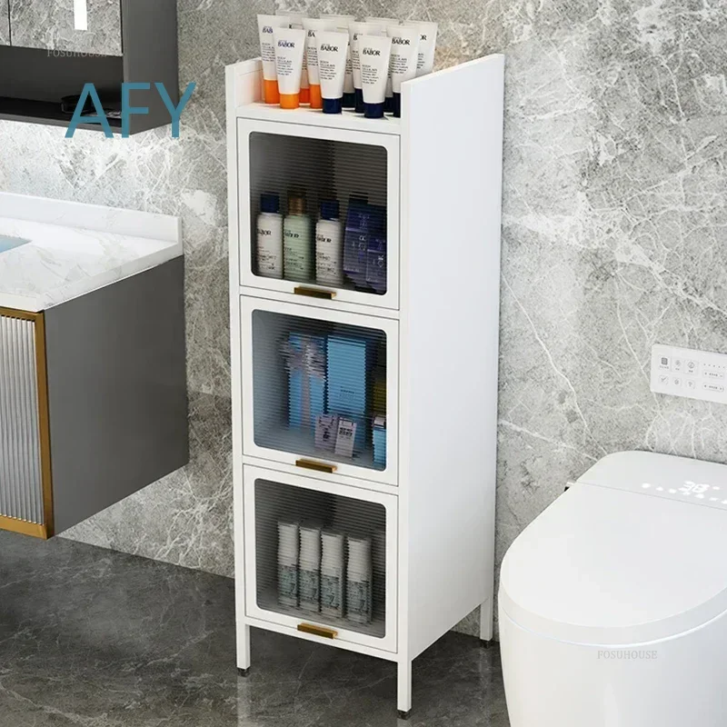 Modern Simple Bathroom Cabinet for Toilet Storage Rack Household Floor Standing Multi Layer Storage Cabinet Sandwich Style