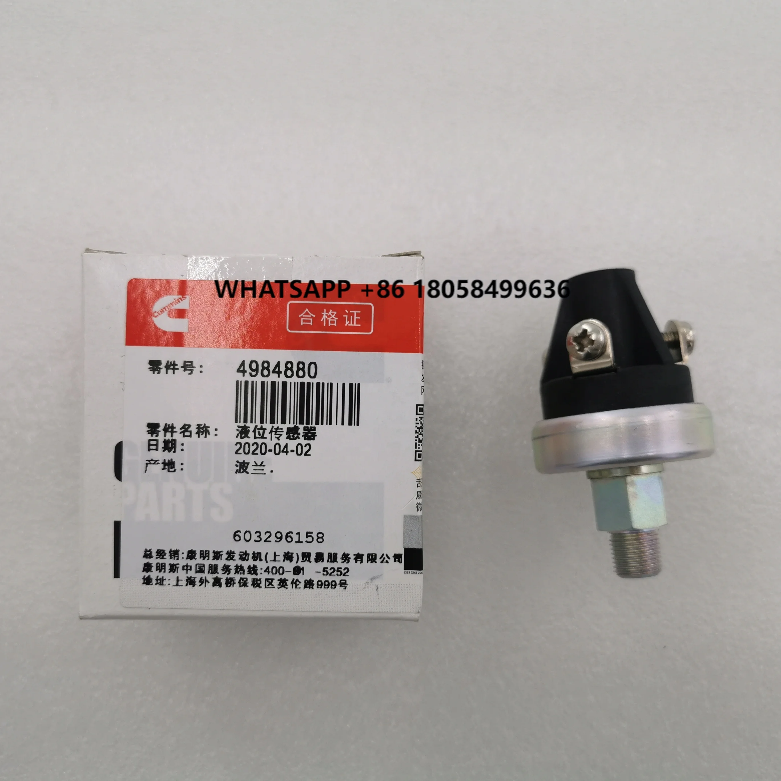 

Original Chongqing Cumins Engine NTA855 Spare Part Marine Boat Liquid Level Sensor 4984880 Switch