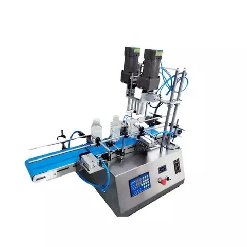 Automatic Powder Bottle Screw Capper Pneumatic Wood And Plastic Capping Machine For Food And Beverage Application