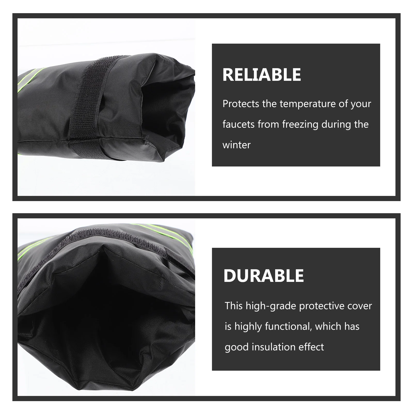 

2Pcs Winter Faucet Protective Cover Anti-Freezing Outdoor Insulation Durable Tap Protector Easy Installation Faucet Protector