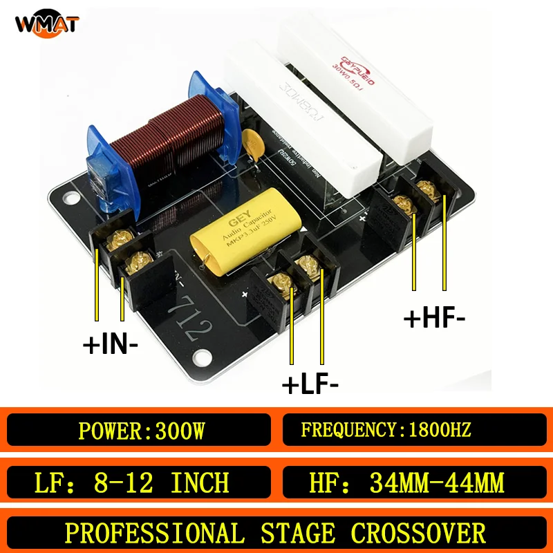 712/Two Way Crossover 300W Stage Use for 8-10