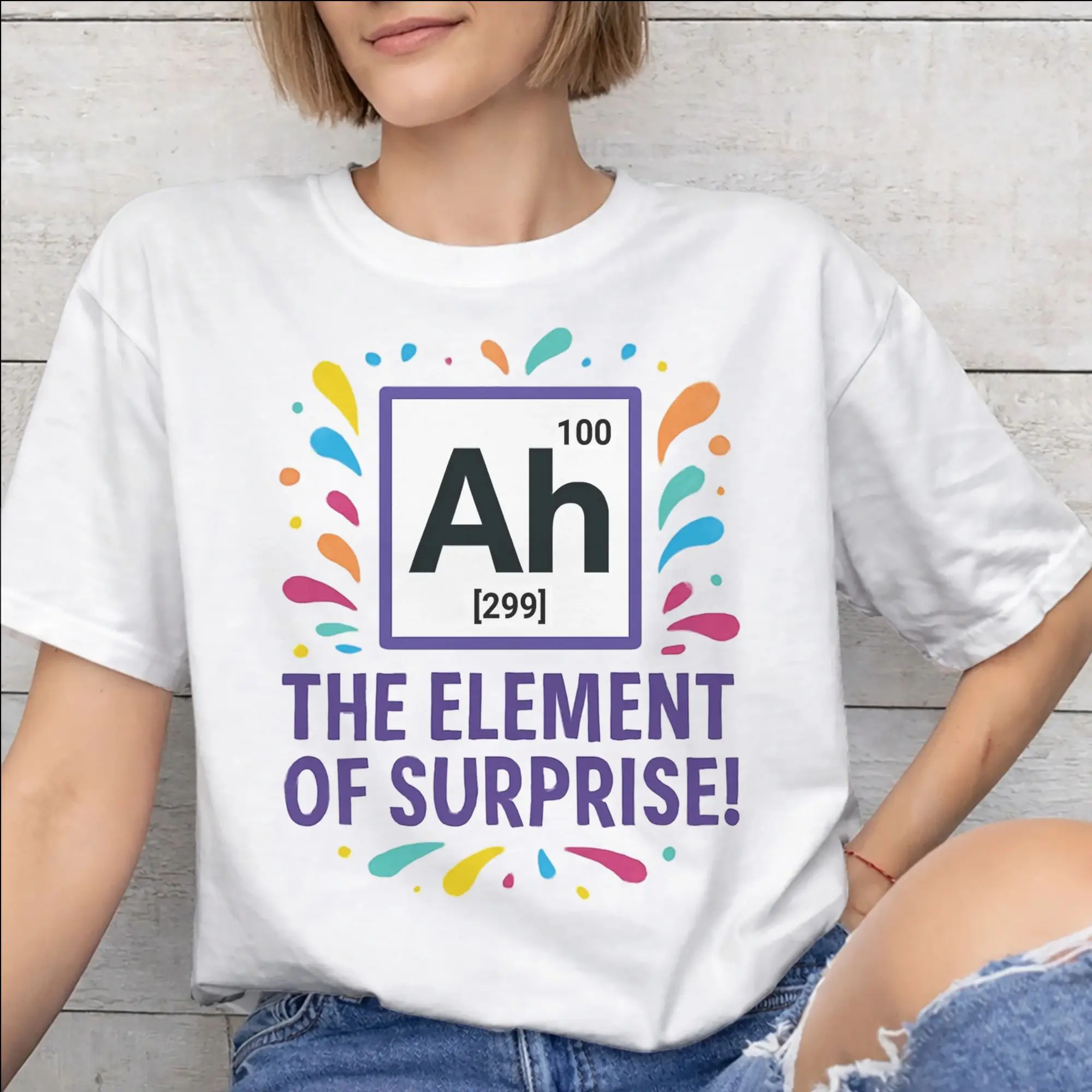 Ah! The Element Of Surprise  Fashion T Shirt for Men Women  Cotton  Tee Shirt Clothes