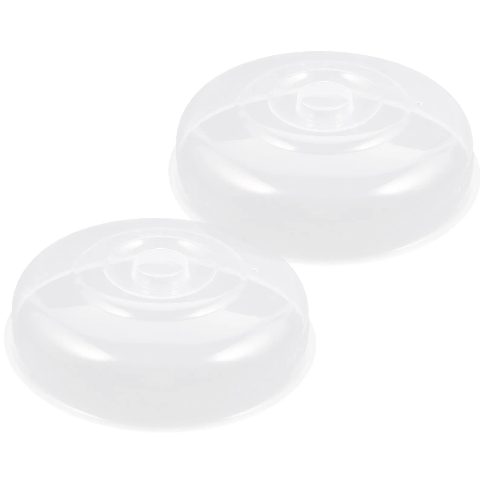 

2Pcs Dustproof Transparent Food Covers Kitchen Insulation Dish Covers Portable Food Preservation Cover for Home Restaurant