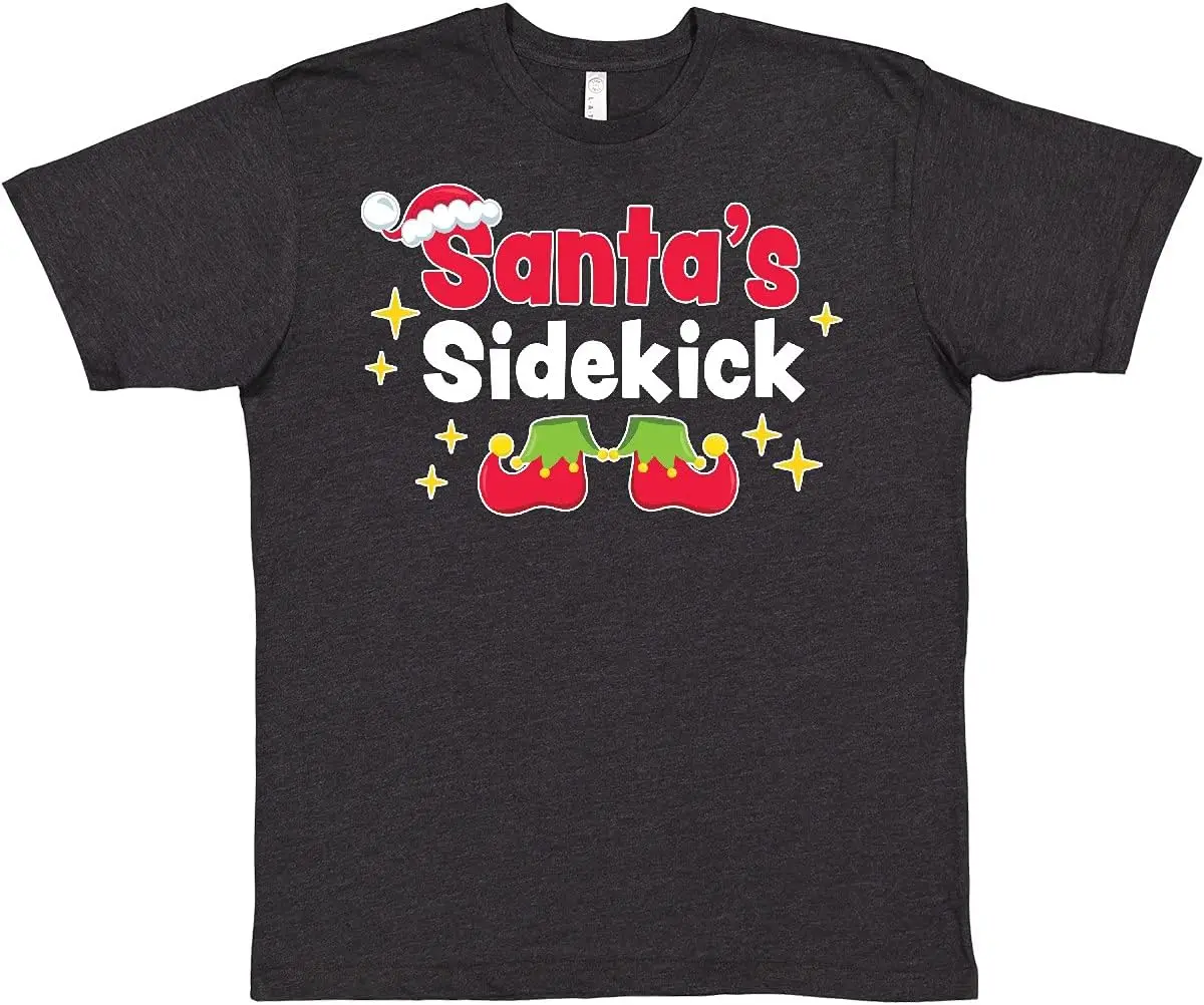 inktastic Santa's Sidekick with Santa Hat and Elf Shoes T-Shirt