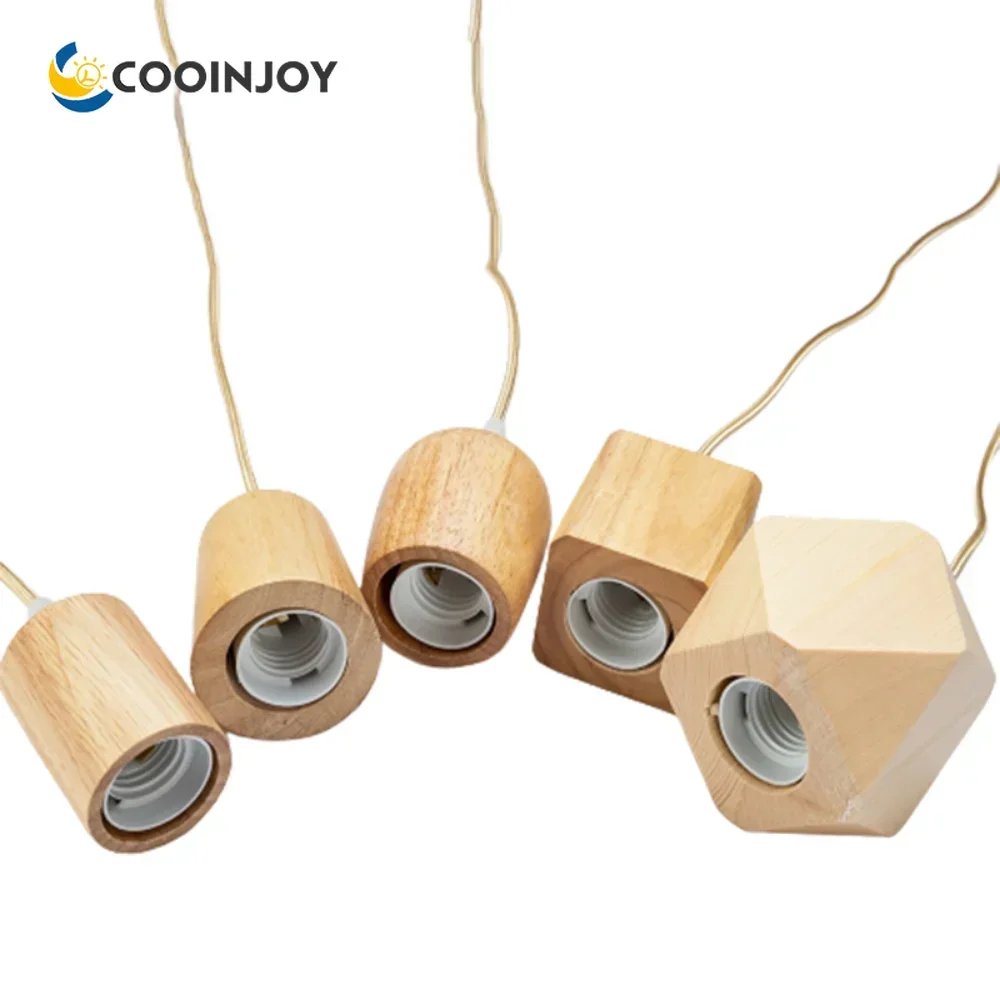 Nordic Wooden Pendant Light Modern Hanging Lamp for Living Room Kitchen Home Lighting Decor Luminaire Solid Wood Pendant Lamps