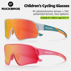 ROCKBROS Occhiali da ciclismo per bambini Occhiali da sole polarizzati fotocromatici per protezione solare Occhiali da ciclismo per bambini Occhiali da sole per ragazzo e ragazza