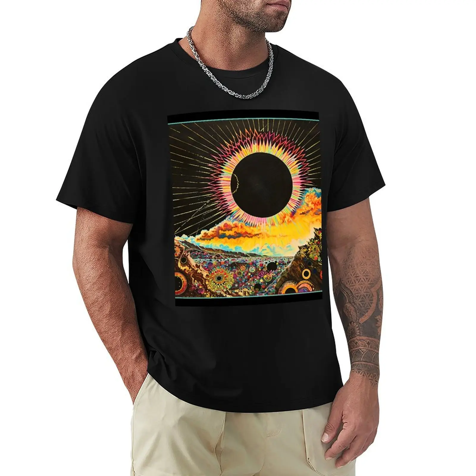 Totality Psyched! T-Shirt Anti-Fade Casual Tee Shirt