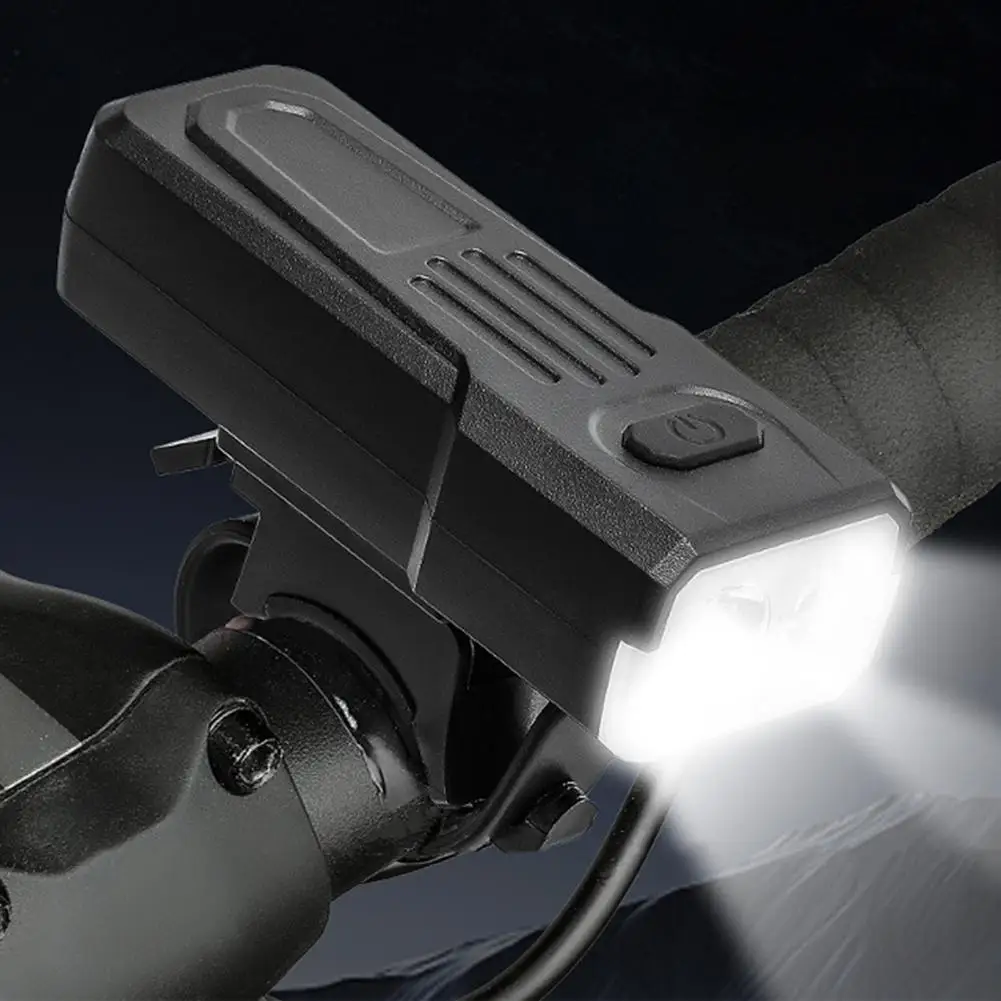 Bicycle Headlight Adjustable Strap Type-C Rechargeable Waterproof Night Riding Road Mountain Bike Front Lamp Mini Flashlight