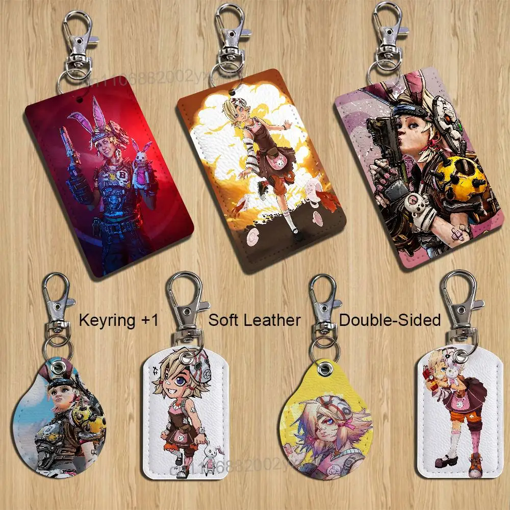 

Blasting Tiny Tina Borderlands Keychain Holder Suitable For Subway Bank Card Bus Case Badge Holder Wallet Card Textured pattern