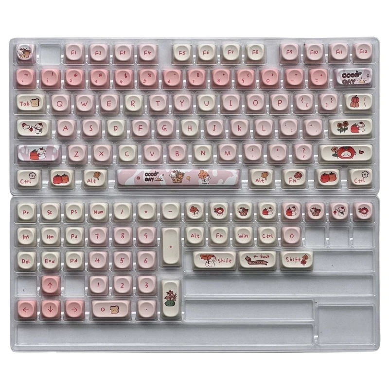 120 Keycaps PBT MOA Standard Sublimation Process Fall Puppy Keycap