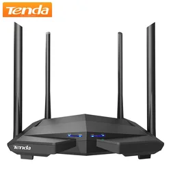 Tenda Router AC10 Gigabit Version 2.4GHz 5GHz WiFi 1167Mbps WiFi Repeater 128MB DDR3 High Gain 4 Antennas Network Extender