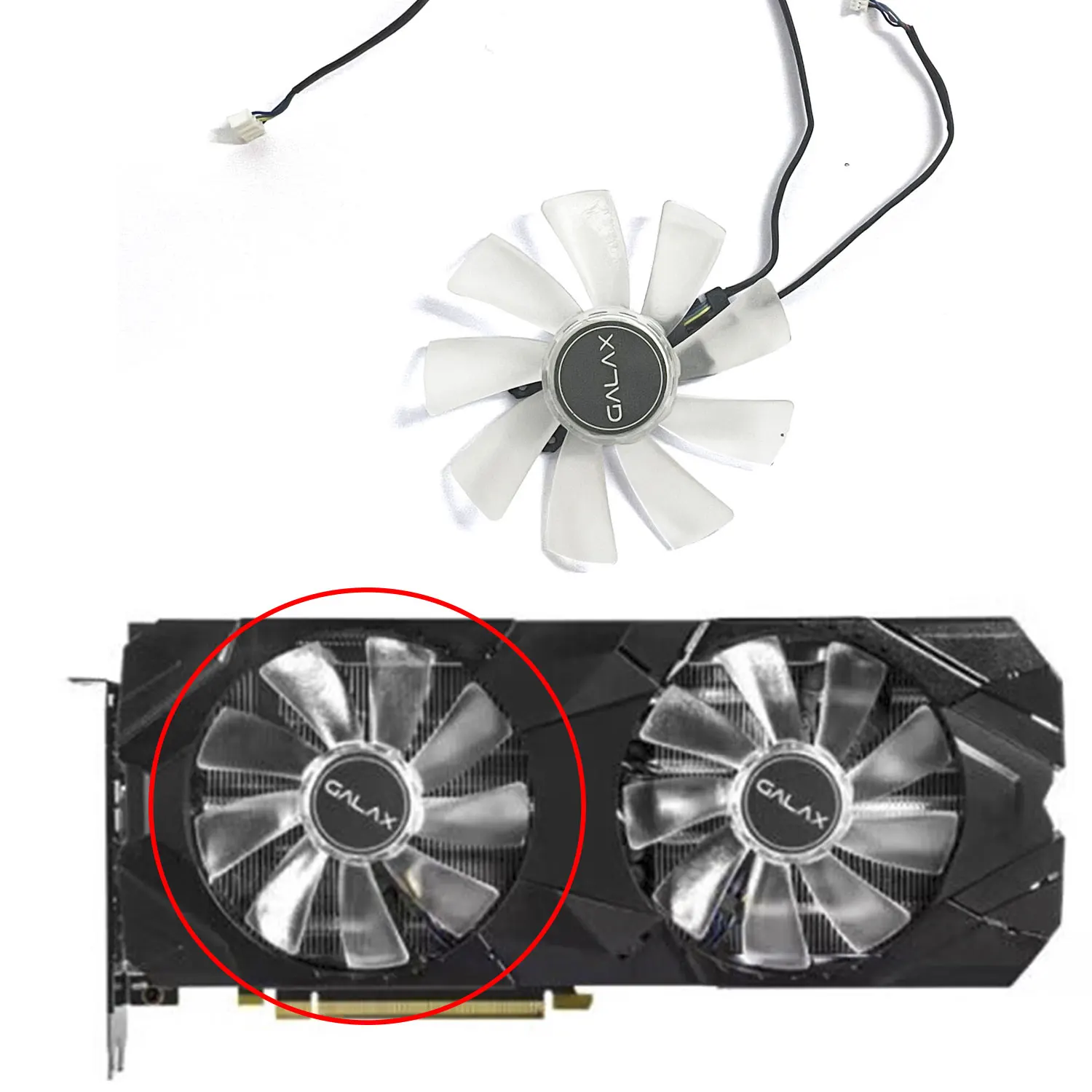 2 fans brand new original 100MM 4PIN DC 12V RTX2080 2080S GPU fan for GALAXY RTX2060S 2070 2080TI SUPER EX graphics card cooling