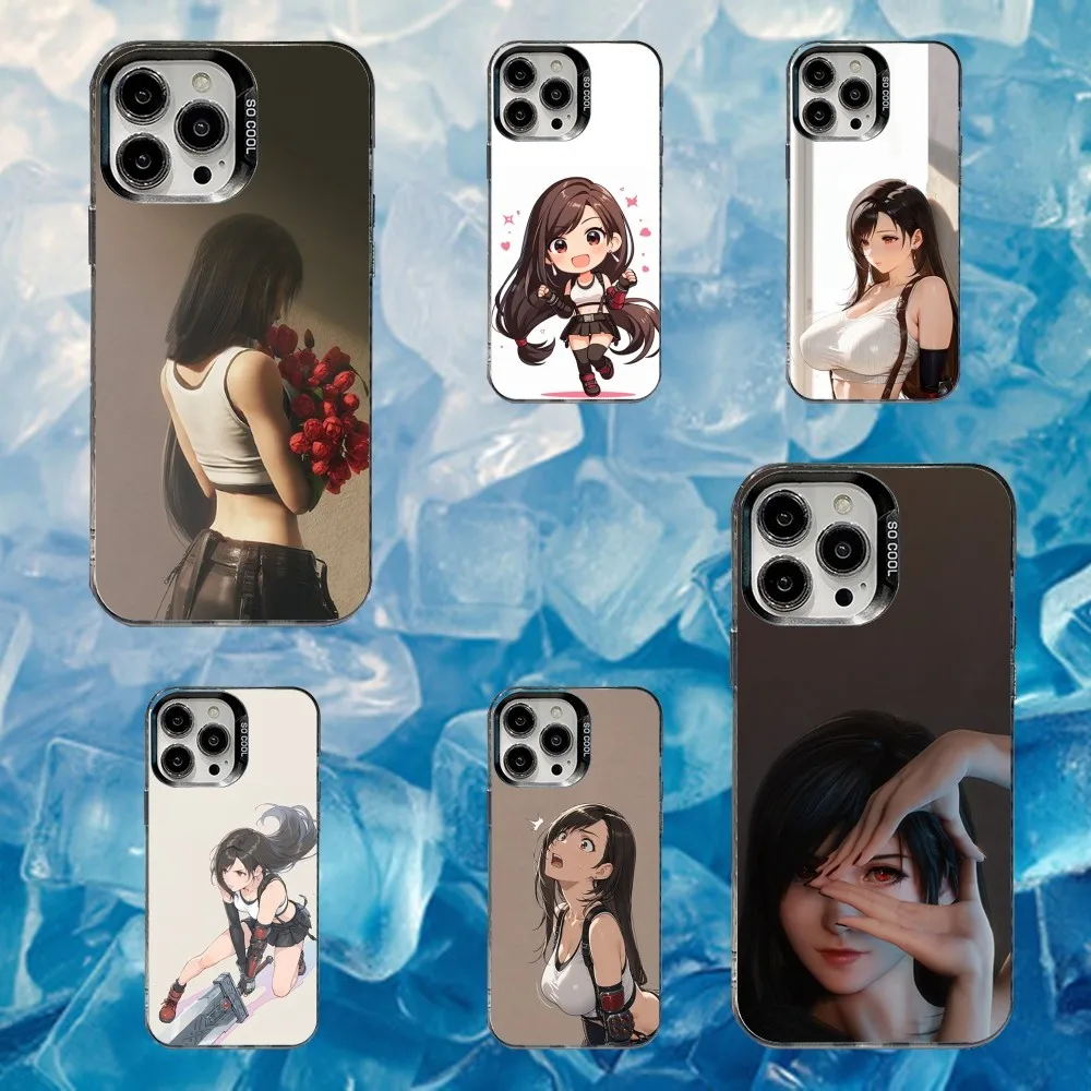 

Game T-Tifa L-Lockhart Phone Case For iPhone 16,15,14,13,12,11,Mini,Pro,SE,MAX White Matte Shockproof Cover