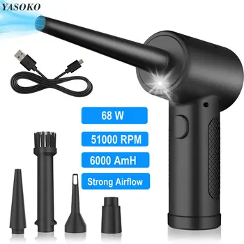 Compressed air duster for computers electric air blower computer cleaning cordless air dust cleaner for pc keyboard crumbs for car