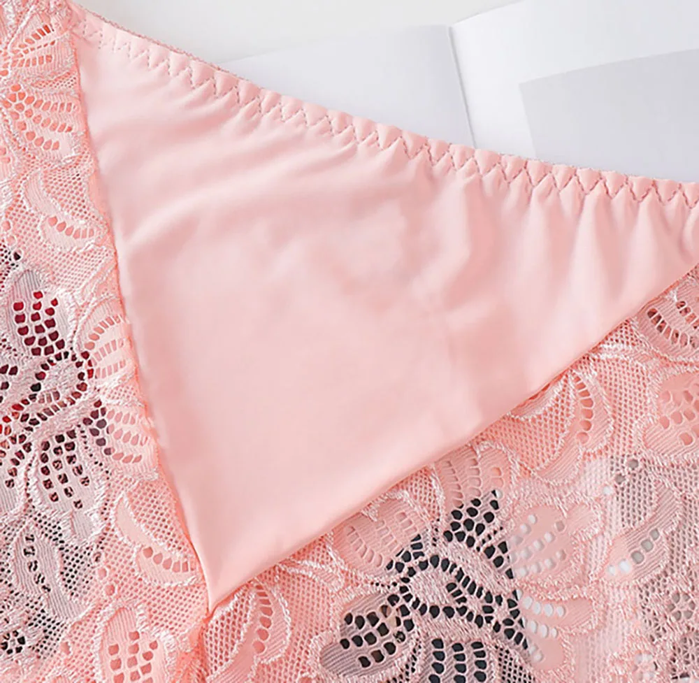 WarmSteps Dámské krajkové kalhotky Bezešvé spodní prádlo pro ženy Luxusní spodní prádlo Intimní dámské spodní prádlo Slipy Se středním pasem - náhled 3