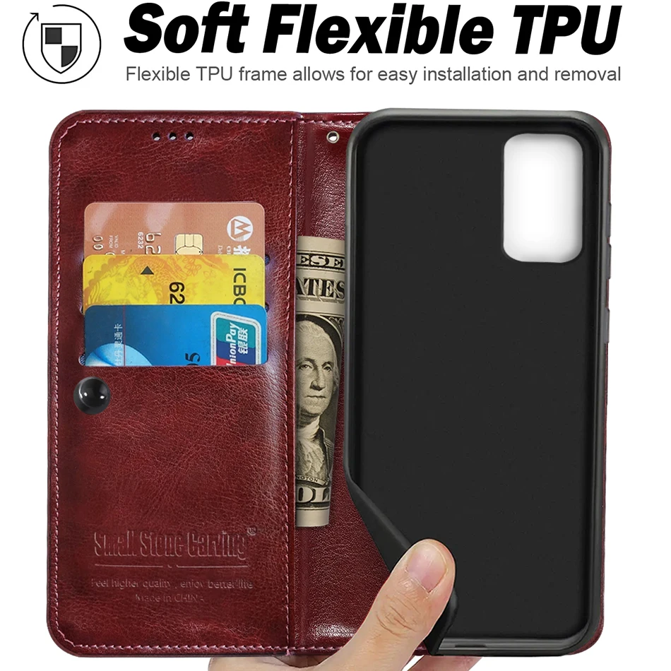 For Samsung Galaxy S20 Plus Case Leather Wallet Flip phone Cover For Samsung S20 Plus case Book Fundas Etui Samsung S20+ case