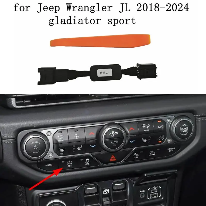 

For Jeep Wrangler JL 2018-2023 Car Auto Start & Stop Canceller Automatic Stop Start Engine Eliminator Device Plug Disable Cable