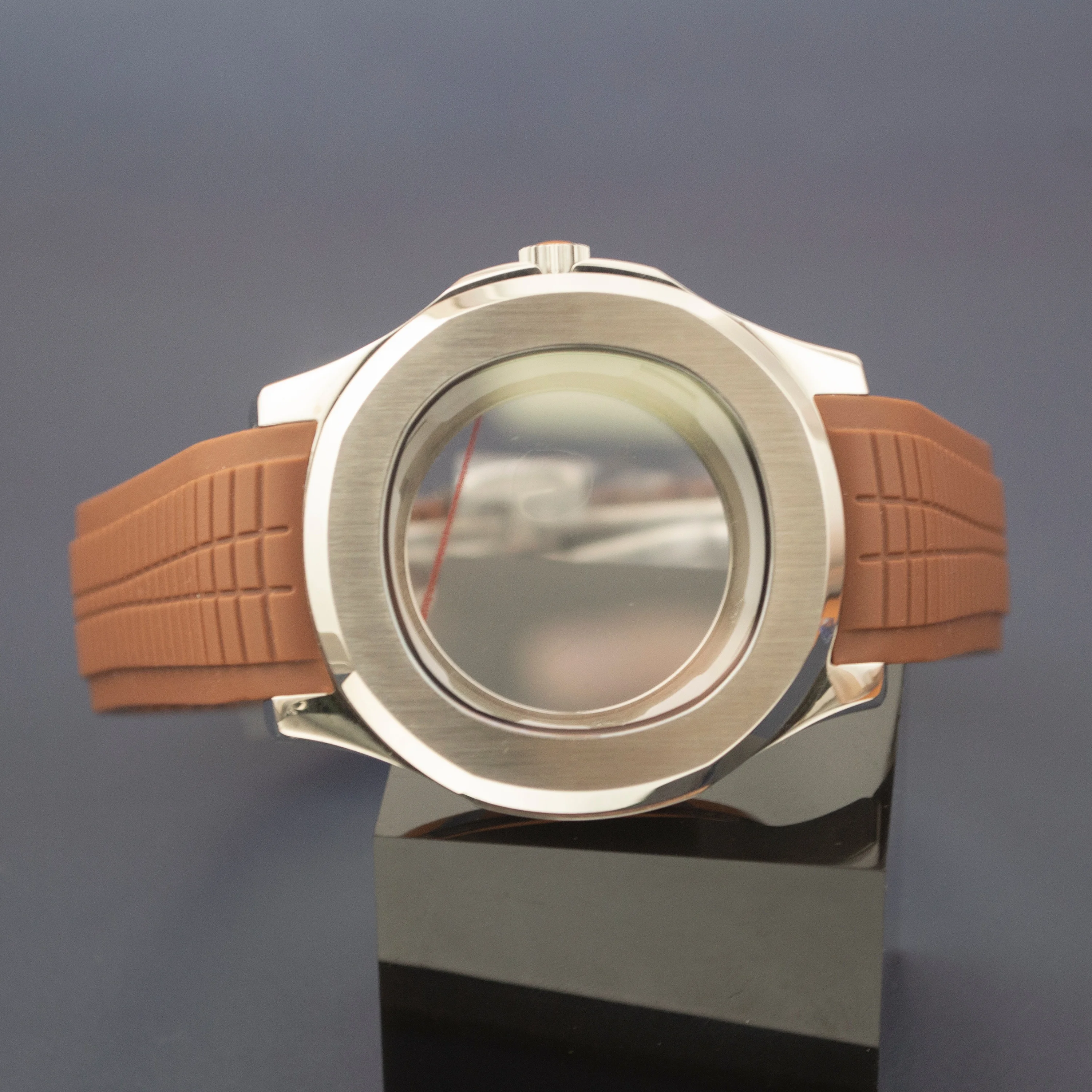 

Корпус часов из нержавеющей стали NH35, 42 мм, резиновый ремешок, водонепроницаемость 10ATM, для механизма NH35 NH36, корпус часов AQUANAUT Nautilus