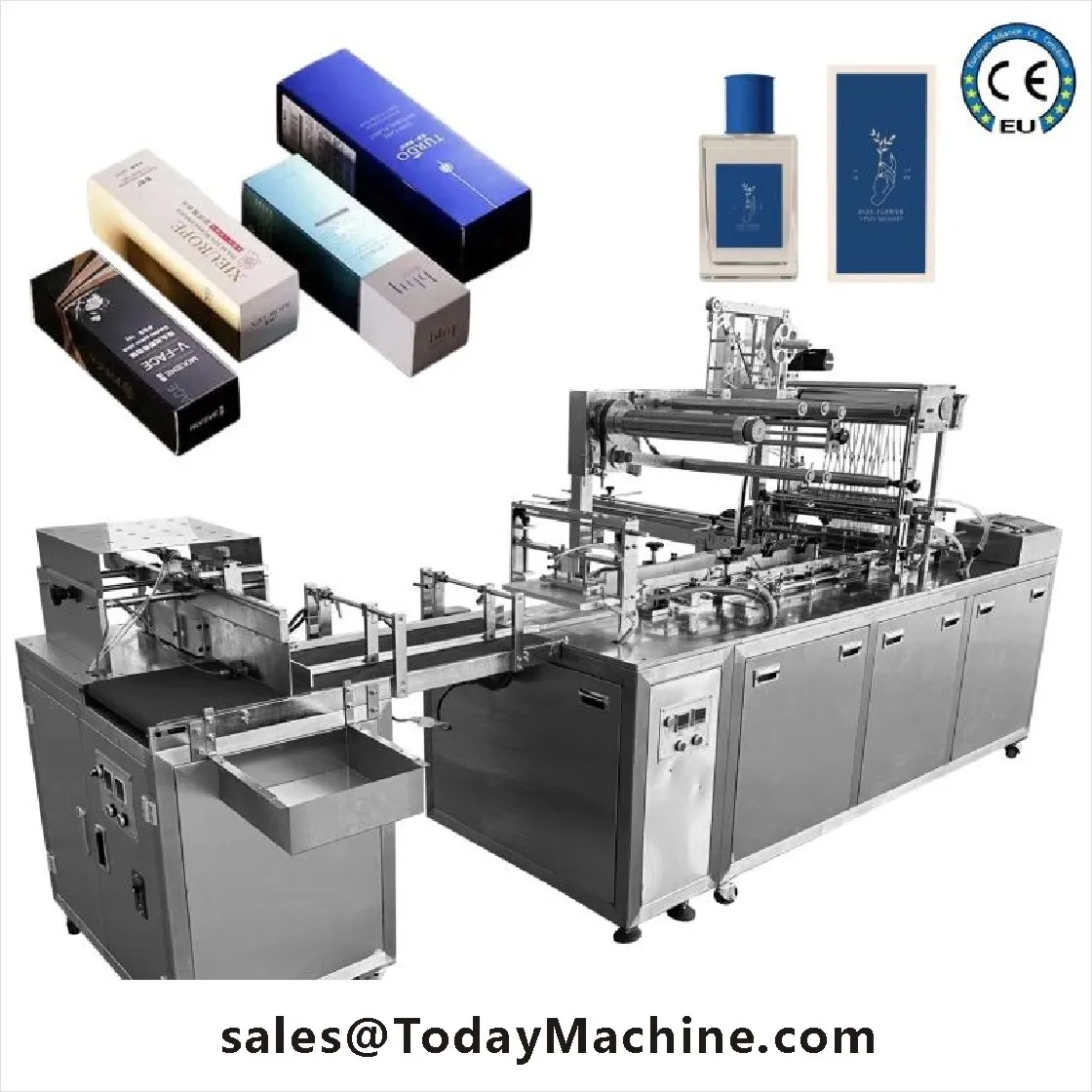 Electric High Productivity Automatic Durable Transparent Plastic Film Wrapping 3D Tobacco Cigarette Packing Machine PLC