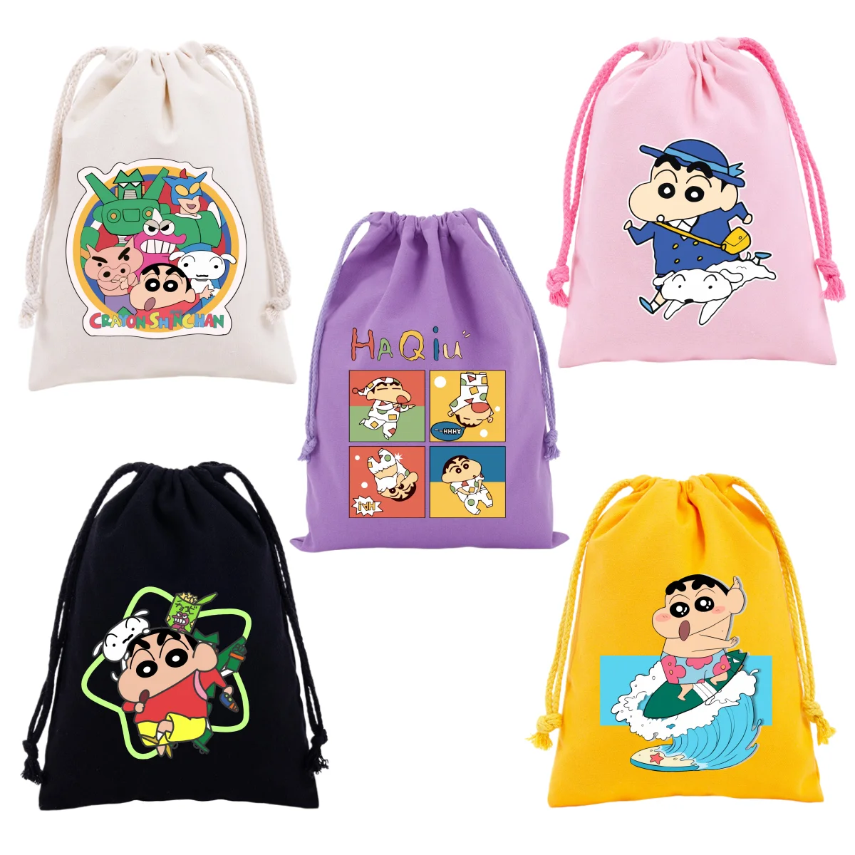 

Crayon Shin-chan Multi-functional Drawstring Bags Anime Cartoon Boys Girls Storage Bag Large Capacity Party Decoration Gift Bags