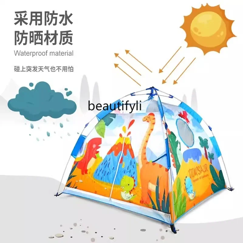 Children's tent indoor and outdoor automatic quick-opening folding cartoon game house outdoor small tent