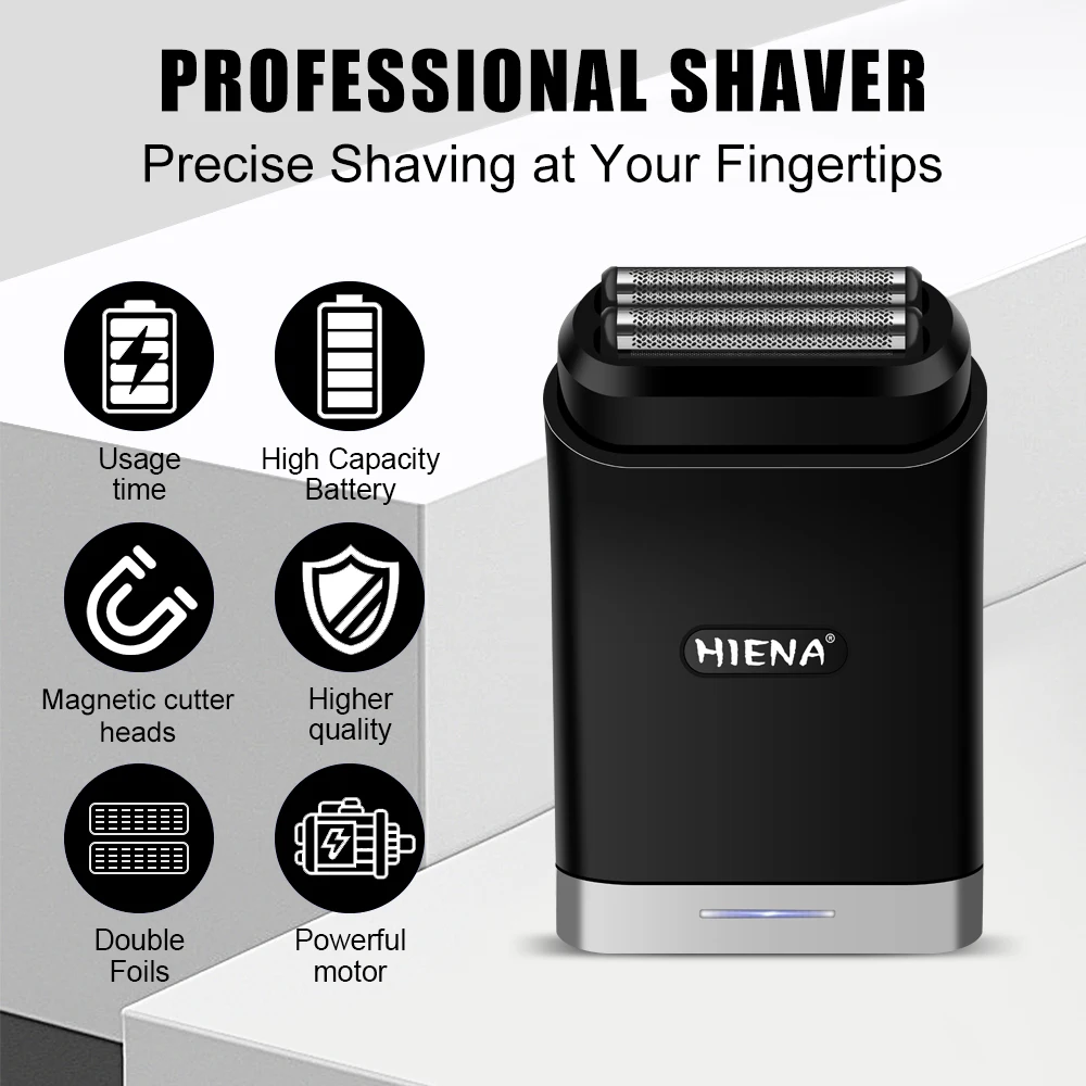 전기 면도기 수염 면도기 오리지널 미니 면도기 남성용 습식-건식 겸용 세척 가능 충전식 무선 면도기