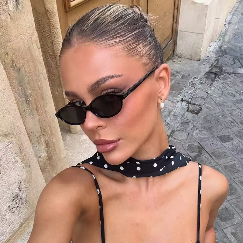 

Cat's Eye Oval Women's Sunglasses Black Cool Men's Sunglasses UV resistant Leopard print Retro Men's and Women's Sunglasses