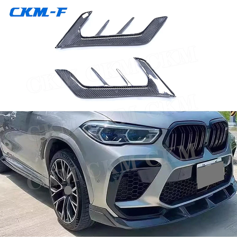 

Carbon Fiber Car Styling Side Fender Canards Splitters FRP Black Trims Body Kits Accessories for BMW F96 X6M 2019-2022