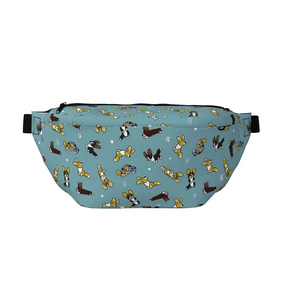 

Crossbody Waist Bag Cardigan Welsh Corgi Scribbles Men Women Adjustable Fanny Pack Travel Running Money Phone Pouch Chest Bag