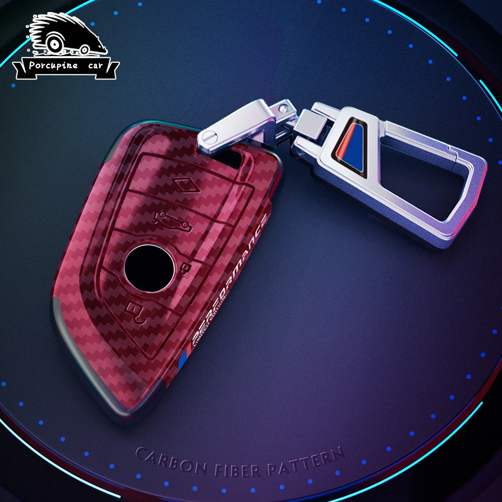 ABS Carbon fiber Car Remote Key Case Cover for BMW X1 X3 X5 X6 X7 1/3/5/6/7 Series G20 G30 G32 G11 F15 F16 F20 F48 G01 G02 G07