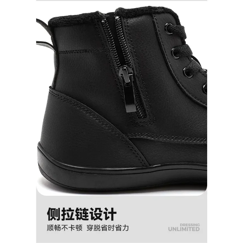 Hot Sale Men Outdoor Zip Zipper Boot Top Quality Anti Slip Winter Men Boot with Fur Original Brand Man Wearable Chelsea Shoe