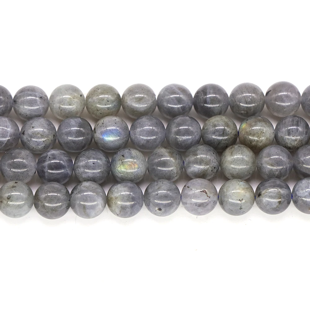 Natural Labradorite Stone Round Loose Spacer Beads For Jewelry Making DIY Bracelet Necklace Ear Studs Accessories 4/6/8/10mm