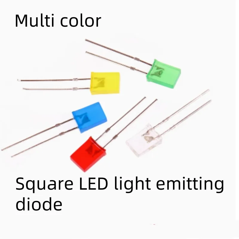 

Square LED light emitting diode white blue red green yellow 2x5x7mm square LED light emitting tube