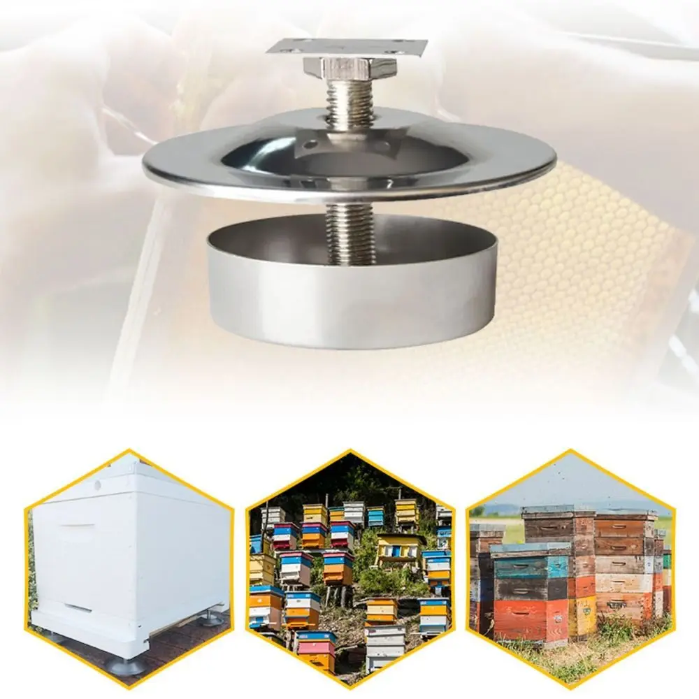 

Stainless Steel Beehive Stand Feet Sturdy Rustproof Ant-Proof Beehive Stand Adjustable Heavy-Duty Stand Beekeeping Accessories